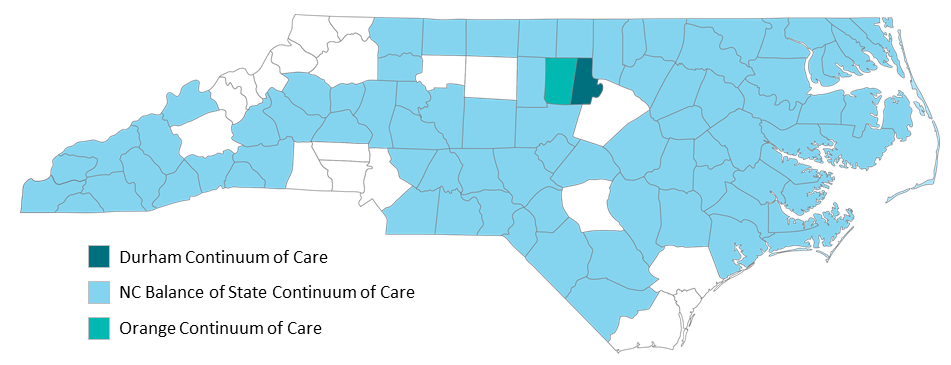 Map of HMIS@NCCEH Counties
